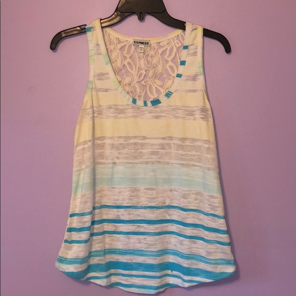 Express Lace Back Tank Top Small - Picture 1 of 5